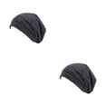 thumbnail image 4 of Qarigey Sombreros de invierno con forro de satén para mujer, diseño elástico, regalos transpirables elásticos a la moda, suministros de negro 2Conjunto, 4 of 6