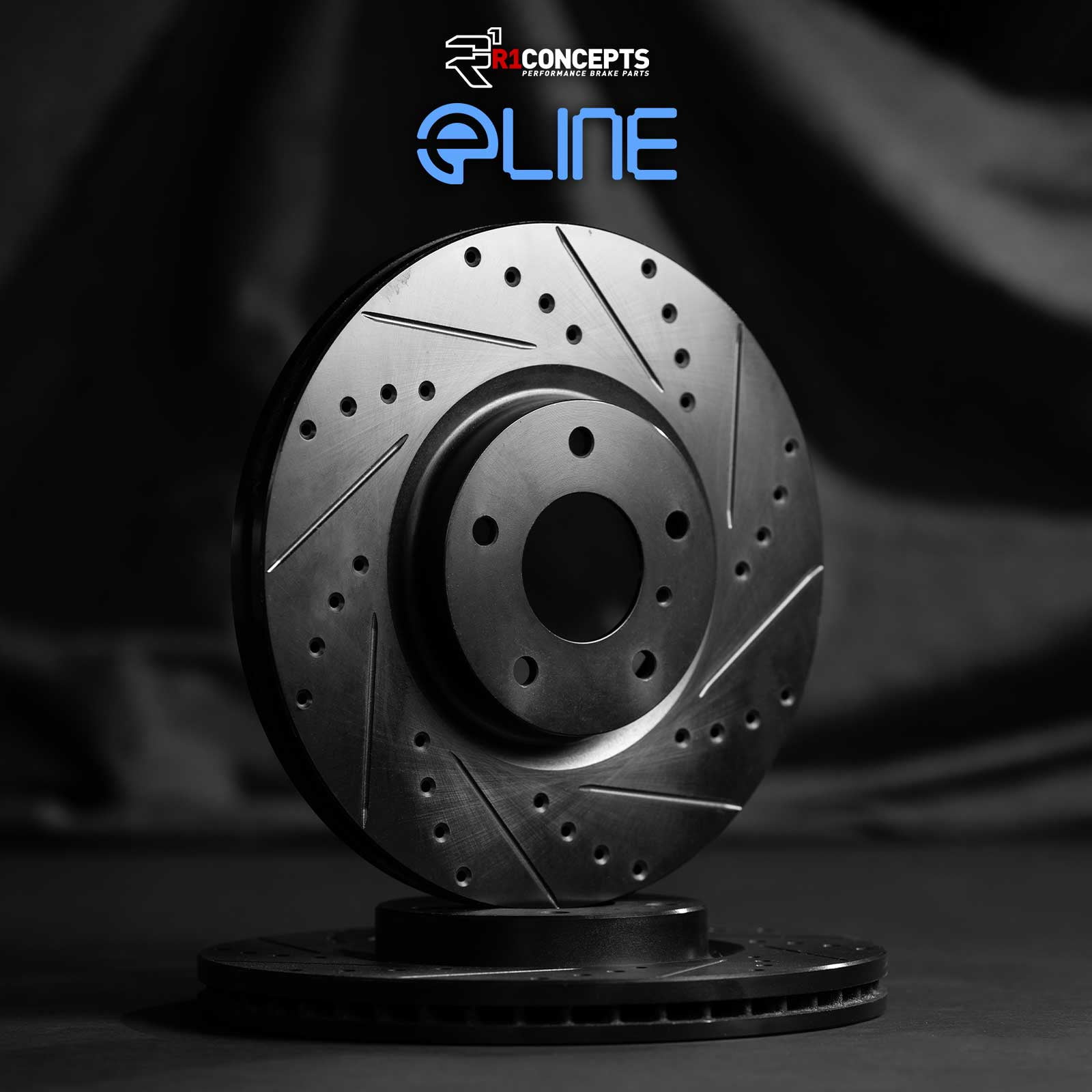 R1 Concepts E-Line Drilled/Slotted Rear Brake Rotors For 2004-10 BMW 6-Series [E63, E64