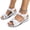 #1White, variant on Byworldtasic Women's Comfort Wedge Sandals Open Toe Hook and Loop Adjustable Strap Platform Walking Sandals
