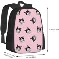 thumbnail image 3 of Kuromi Cartoon 3d Printed Backpack Character Kawaii Backpacks Lightweight Large Capacity Casual Travel Backpack Laptop Bag Gifts, 3 of 9