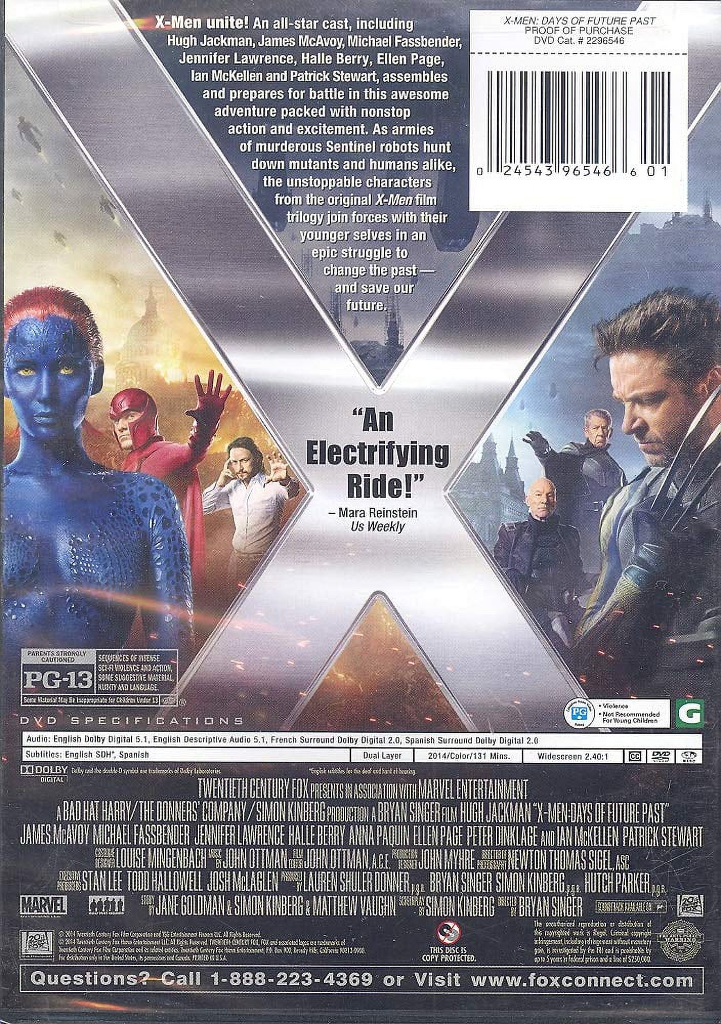 X-Men: Days Of Future Past (Widescreen) (DVD) - image 2 of 2