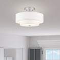 thumbnail image 4 of Livex Lighting Claremont Ceiling Mount in Brushed Nickel, 4 of 11