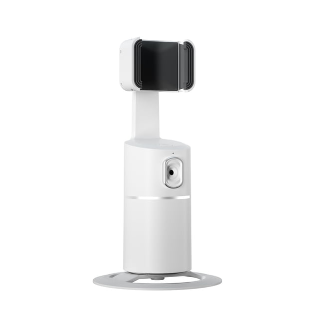 Seitruly 1PC Apai Genie Auto Smart Selfie Stick 360 ° Soporte de seguimiento de objetos Rotación todo en Cámara de seguimiento facial Relojes inteligentes Blanco