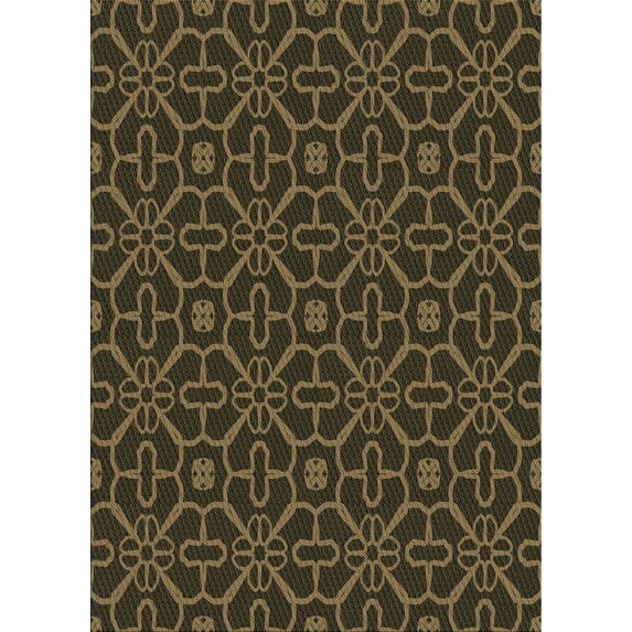 Ahgly Company Indoor Rectangle Patterned Midnight Gray Area Rugs, 7' x 10'