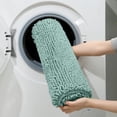 thumbnail image 6 of 3 Pieces Bathroom Rugs, Ultra Soft Non Slip Absorbent Chenille Toilet Bath Mat Set (Eggshell Blue), 6 of 6