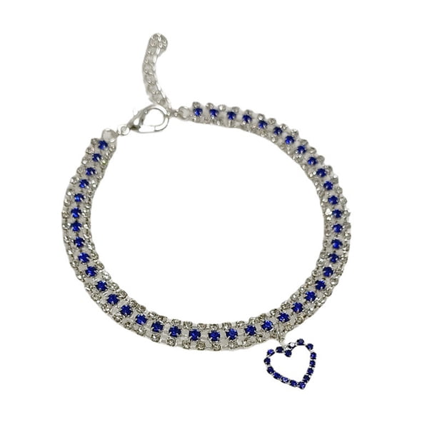 Collar de perro de metal con cadena de oro rosa, mascota linda de moda