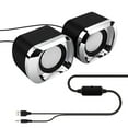 thumbnail image 1 of OUNONA Lot de 2 Haut-Parleur Compact pour Ordinateur Portable avec Contrôle du Volume Noir pour Amateurs de Musique Rentrée des Classes, 1 of 8