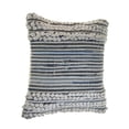 thumbnail image 5 of Laddha Home Designs Striped Square Throw Pillow - 18" - Blue and Gray - Set of 2, 5 of 8