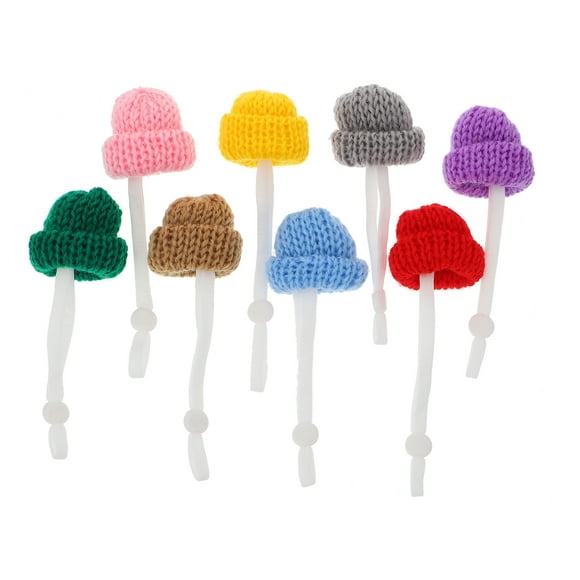 8Pcs Knitted Reptile Mini Hats Adorable Snake Lizard Wearing Adjustable Hats