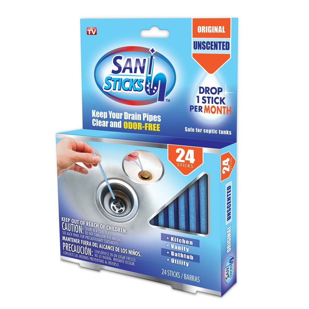 As Seen on TV Sani Stick Drain Cleaner Sticks, Disposable Walmart
