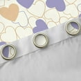 thumbnail image 4 of Feelyou Kawaii Love Heart Blackout Curtains Set of 2 (52x84 Each) for Kids, Romantic Valentines Day Window Curtains, Cream Purple Cartoon Curtains and Drapes, Black Out Curtains Decor, 4 of 6
