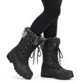 thumbnail image 6 of Pennysue Women's Mid-Calf Snow Boots Black Warm Faux Fur Lined Winter Boots Insulated 6M, 6 of 7