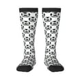thumbnail image 2 of Lsque Happy Soccer Printed Crew Socks Men's Women's LightWeight Thin Casual Calf Socks ,Knee High Socks,Cotton Socks, 2 of 9