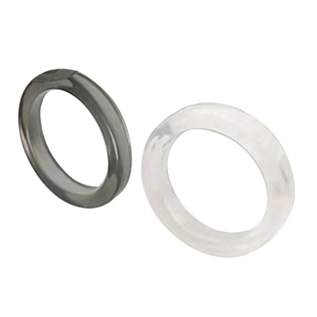 Juego de 2 anillos acrílicos de colores para mujer y niña, sortijas apilables, transparentes, estéticas, divertidas y apilables, regalo de 2 piezas