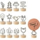 thumbnail image 1 of Clip para notas, soporte para clips de notas, 13 piezas, abrazadera para soporte de fotos, base de madera, clips para soporte de notas, tarjeta, soporte de mesa para bodas, fiestas, decoración d, 1 of 5