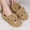 Khaki, variant on Uelaod Women's Cat Slippers, Soft Fuzzy Closed Toe House Shoes, Cute Animal Plush Slip-On Bedroom Slippers for Indoor Home, Fall and Winter