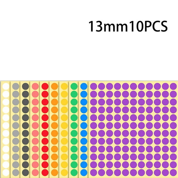 CCOCC 2112 Pcs Dot Stickers Round Colored Dot Stickers Removable Adhesive Label Stickers for Family Office and Study 0.5"