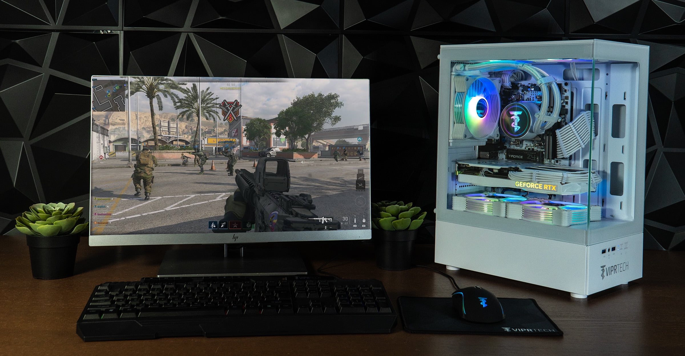 ViprTech Stryker 3.0 Gaming PC - AMD Ryzen 7 (4.1GHz), RTX 3060 12G, 16G DDR4, 1T SSD, Desktop White
