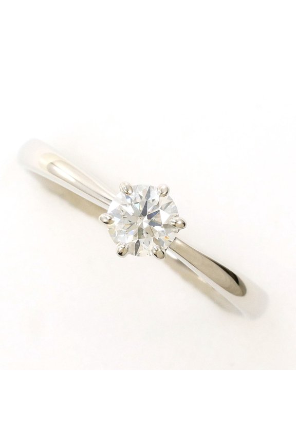 Pre-Owned PT900 Platinum Ring, 1 Diamond, 0.330ct, SI1 Clarity, Certificate of Authenticity,...