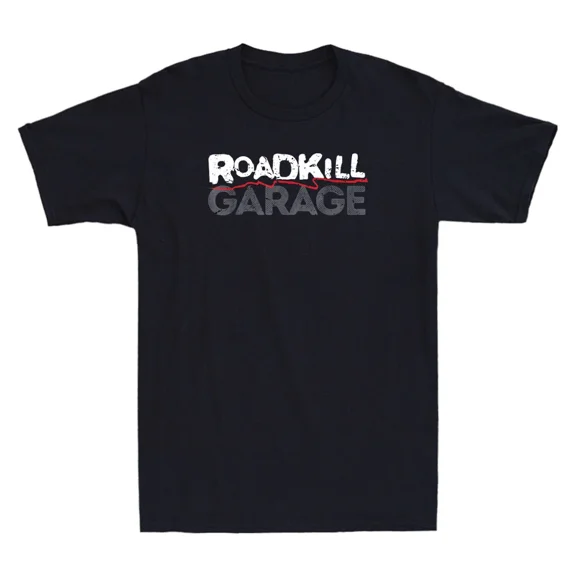 Roadkill Garage Funny Saying Quote Vintage Men's Short Sleeve T-Shirt Black Tee