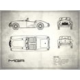 thumbnail image 2 of Rogan, Mark 24x19 Black Ornate Wood Framed with Double Matting Museum Art Print Titled - MG MGA White, 2 of 4