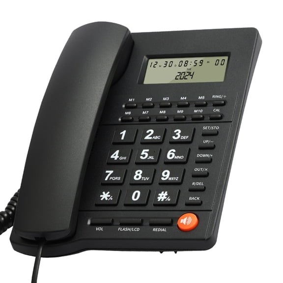 Miiottaa Fix Landline Phone Ergonomic Corded Landline Telephone For Home Or Business