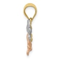 thumbnail image 2 of Finest Gold 14K Tri-Color Flower Pendant, 2 of 3