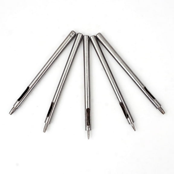 SENRISE Leather Punch Tool Hollow Puncher Belt Hole DIY Craft Hand Tool Steel Alloy Size 0.5mm-10mm Silver