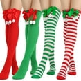 thumbnail image 4 of Granjero Gordo 2 pares de calcetines hasta la rodilla, botas de cintura alta, calcetines largos, adecuados para juegos de rol, uso diario, gris claro, 4 of 4