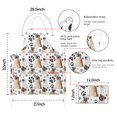 thumbnail image 7 of Pug and Footprints Apron-Garden Aprons for Women with Pockets-Cotton Linen Waterproof Kitchen Cooking Gardening Aprons Adjustable for Kitchen,Cooking,BBQ and Salon 33x27 Inch, 7 of 7