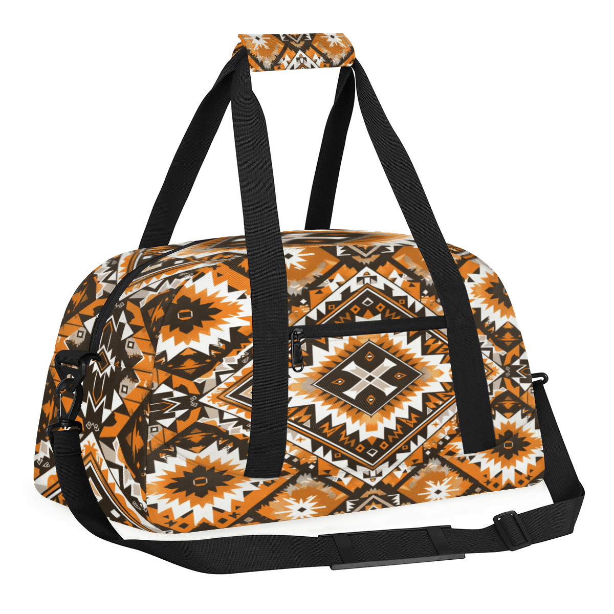 Herdesigns Aztec Geometric Sports Duffle Bag for Women & Men, Gym Bag Dance Bag Overnight Bag Carry On Weekender Travel Bag