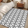thumbnail image 6 of Minimalist Art Kitchen Runner Rug 2.7x5 Washable Runners for Hallway Non Slip Black White Boho Abstract Floral Lattice Large Area Rug Indoor Carpet for Bathroom Laundry Entryway Bedroom Living Room, 6 of 9