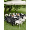 thumbnail image 5 of 54x80 Inch Outdoor Tablecloth with Umbrella Hole Zipper Rectangle Black Coastal Rectangular Tablecloths Outside Waterproof Nautical Ocean Starfish Seashells Coral Patio Table Cover for Picnic Party, 5 of 8