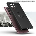 thumbnail image 5 of Fashion Slim Soft TPU Phone Case with Finger Ring Holder for Samsung Galaxy A13 LTE A23 A33 A53 A73 4G 5G Back Cover. Comfortable Edge Reinforcement Shockproof Bumper(Red B,A23 4G/5G), 5 of 8