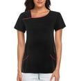 thumbnail image 1 of 2025 T-Shirt à Manches Courtes Col en V pour Femmes avec Poche Compression, 1 of 2