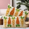 thumbnail image 5 of Easter Carrot Lumbar Decorative Throw Pillow Covers 12 x 20 Set of 2, Rectangular Polka Dots Outdoor Home Decor, Spring Plaid Stripes Couch Cushion Case, 5 of 6