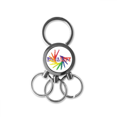 thumbnail image 1 of EsES Arco Iris diferencial abierto Llavero de metal de acero inoxidable Llavero Anillo de cadena Llavero, 1 of 3