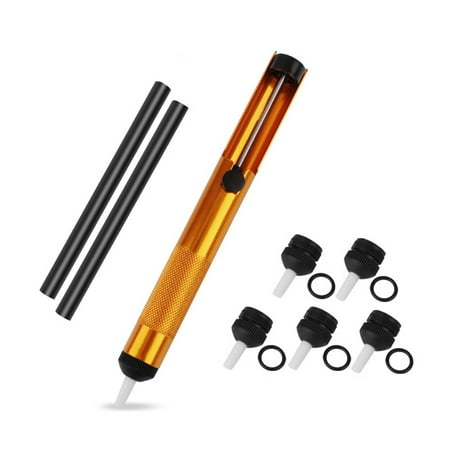 

FleinngHoz Solder Sucker Soldering Iron Suction Pump Remover Press Removal Pen Househole Professional Work Tool with Replacement Nozzles