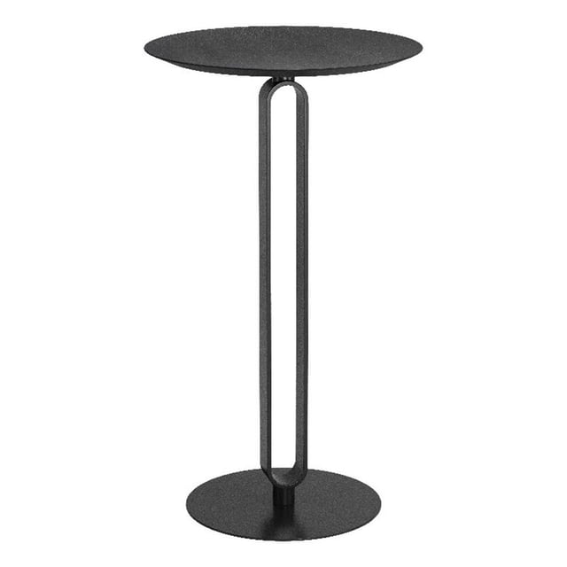 Pemberly Row Modern / Contemporary Metal Bar Table Black Finish