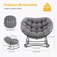 thumbnail image 6 of Simenmax Oversized Padded Egg Rocking Chair – 450 lbs Capacity, Anti-Slip Quiet Rocker for Bedroom, Living Room, Balcony & Garden,Black, 6 of 8