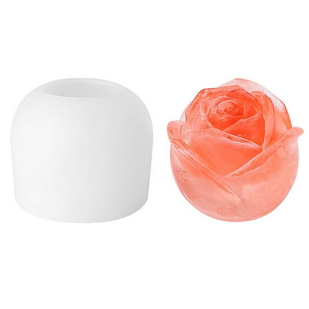 

3D Silicone Rose Shape Ice Cube Stencils Multipurpose Ice Cream Ball Maker