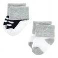 thumbnail image 4 of Hudson Baby Infant Boy Cotton Rich Newborn and Terry Socks, Mom  Dad Boy Navy Red, 0-6 Months, 4 of 8