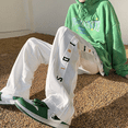 thumbnail image 4 of Pantalones de chándal para hombre, estilo hip-hop, rectos, góticos, de verano, estilo coreano, elásticos, deportivos, holgados, planos, informales, vintage, 4 of 4