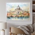 thumbnail image 2 of Designart "Historic Serenity of Vatican City III" Oversized Cityscapes Framed Wall Art - Industrial Blue Rome Entryway Framed Wall Art Print, 2 of 7