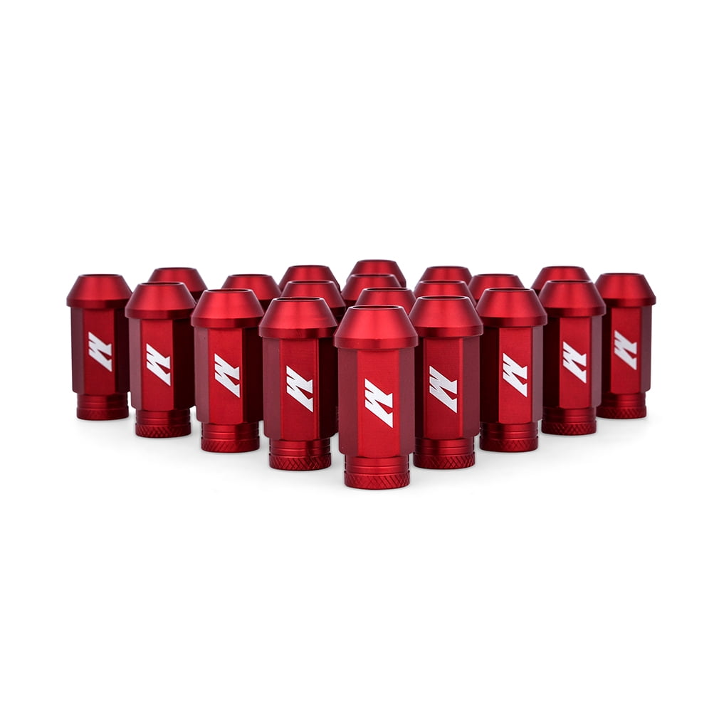 Mishimoto MMLG-15-20LRD Aluminum Locking Lug Nuts M12x1.5, 20pc Set, Red