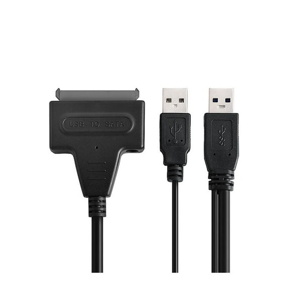 Cable Adaptador de Disco Duro SATA 2.5 a USB Elegate Diseño compacto Dual USB 2.0 a SATA 15 + 7 Pin
