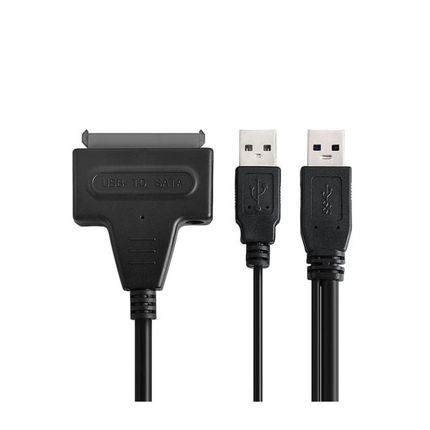 Cable Adaptador de Disco Duro SATA 2.5 a USB Elegate Diseño compacto Dual USB 2.0 a SATA 15 + 7 Pin