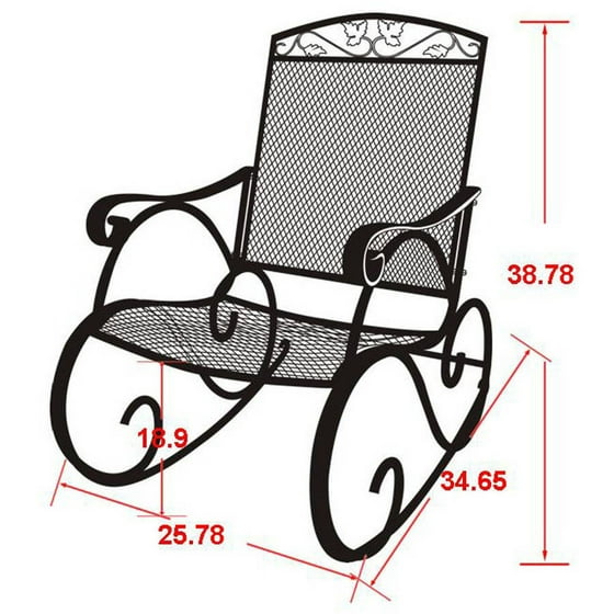 Mainstays Jefferson Outdoor Wrought Iron Porch Rocking Chair Mainstays Jefferson Outdoor Wrought Iron Porch Rocking Chair Com