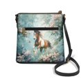 thumbnail image 2 of Tutolipy Horse Floral Art Pattern Handbag Crossbody Bag, Exquisite UV Craft Waterproof Material Satchel Bag Lightweight for Travel Outings, 2 of 7