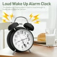 thumbnail image 4 of Reloj Despertador Súper Ruidoso para Personas Que Duermen con Mucho Espíritu, Reloj Despertador de 4 Pulgadas con Doble Campana y Luz de Fondo, Silencioso sin Tictac y Esfera Luminosa, Relojes Desper, 4 of 8